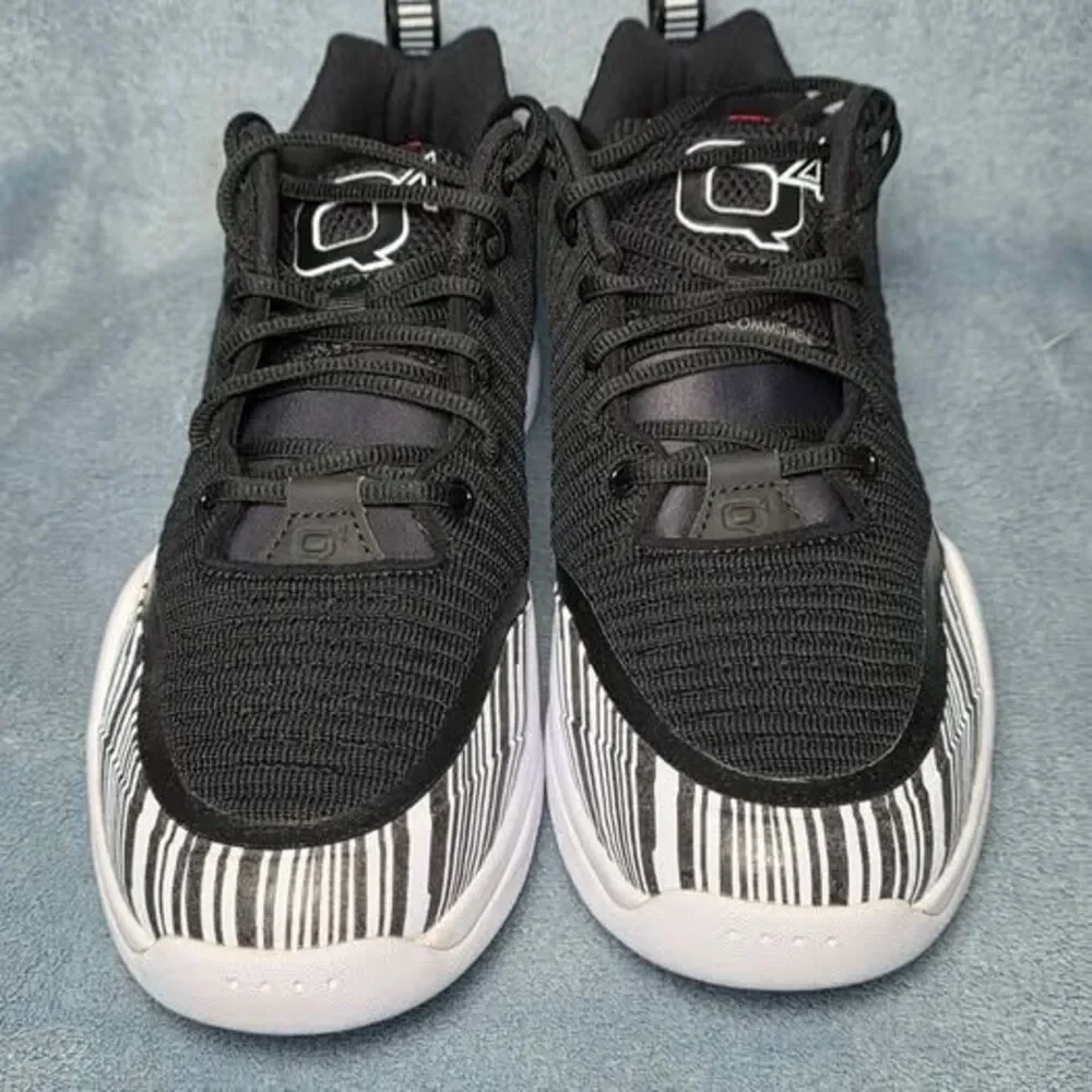 Q4 White Streak 495 LO SP Black/White Basketball Shoes Mens Size 10.5